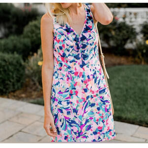 Lilly Pulitzer Sleeveless V-Neck Floral Dress